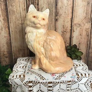 Vintage Hand Painted Cat Figurine